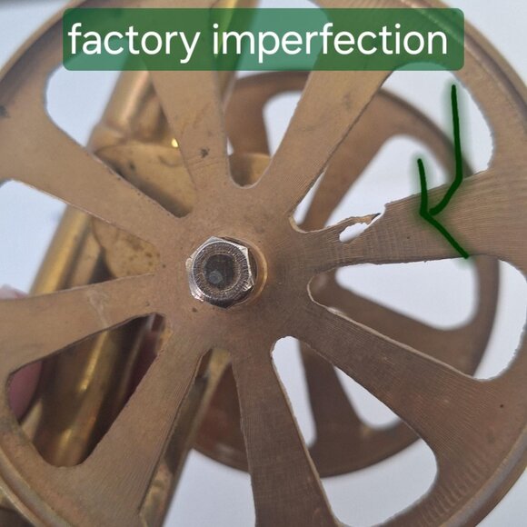 Vintage Brass Cannon Statue: Military Decor - Picture 2 of 4